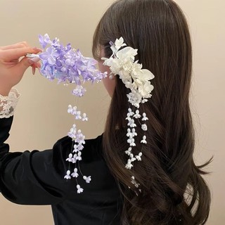Kẹp tóc tua rua sang trọng phong cách Trung Quốc, phù hợp với mũ cô dâu