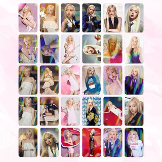 Lomo Card Kpop Nhóm Nữ Đen Hồng Fanmade Hộp 30 Tấm Bo Góc Hiệu Ứng Laser Timo QT115