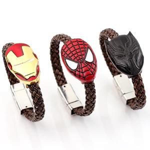 Batman Người Sắt Người Nhện Phim Và Truyền Hình Dây Da Mặt nạ Dệt Vòng Tay Handmade