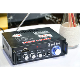 AIMVUKES Ampli Mini Bluetooth, Amply Karaoke BT-298A Công Suất Lớn Loa Bass Max 25 - Âm ly Gia Đình, Ô tô Chơi Nhạc Cực