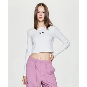 MLB - Áo croptop nữ cổ tròn tay dài Basic Coopers_3FTSB0354-50IVS