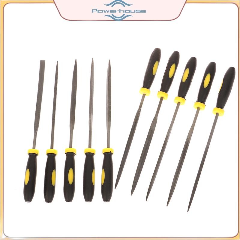 POWER 10 Chiếc Kim Cao Cấp Tập Tin Thép Carbon Cao Cấp Có Tay Cầm Công Thái Chống Trơn Trượt Để Nộp Chính Xác Trên Gỗ Nhựa Model10.