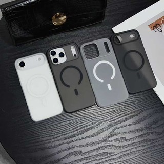 Ống điện thoại cứng PC trong suốt siêu mỏng từ tính cho iPhone 17 Pro Max 16 15 14 13 12 11 Pro Max 14 15 Plus Ống sau trong suốt