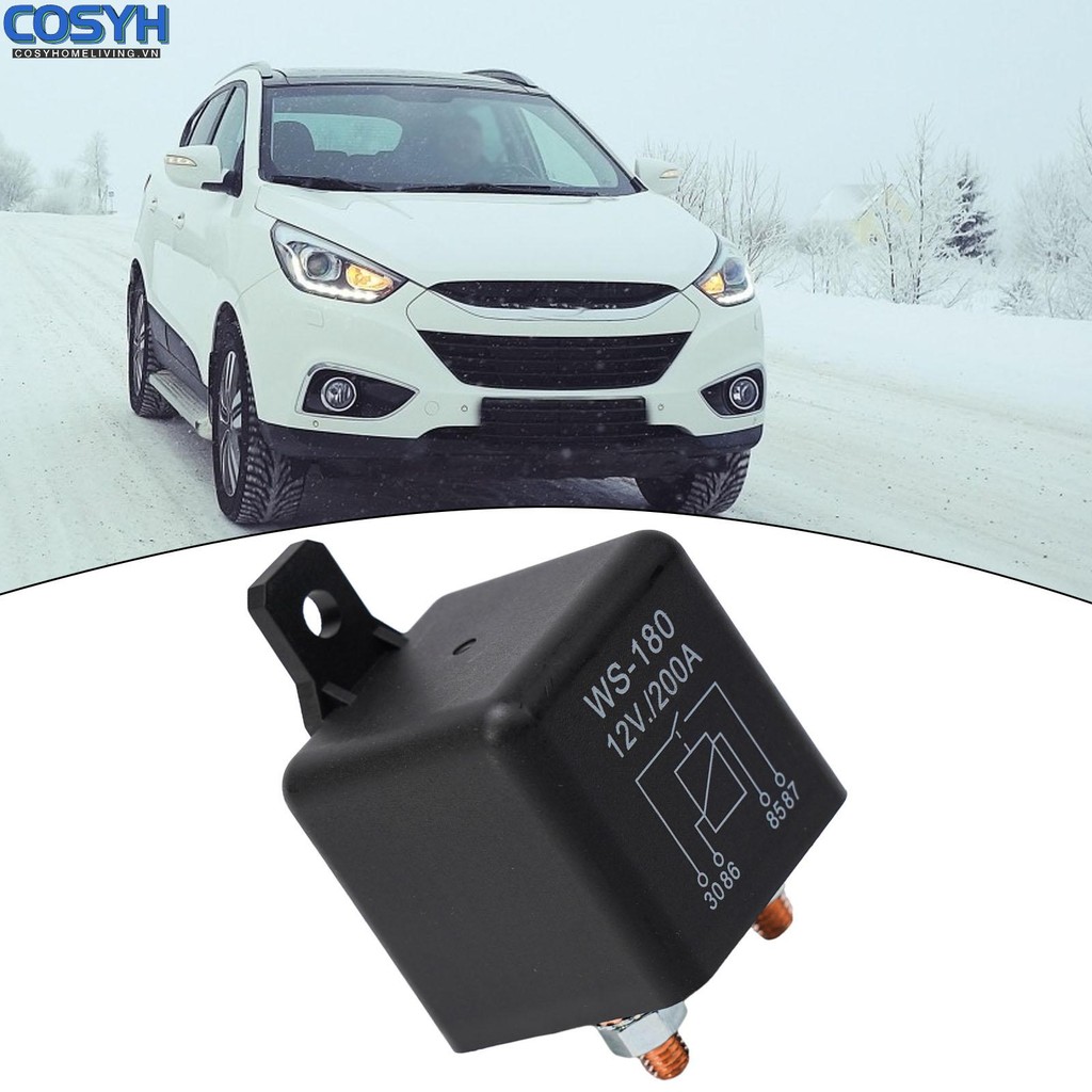 <cosyh>Isolator Relay 4Pin Accessories Car Dual Battery Parts Power Switch Truck