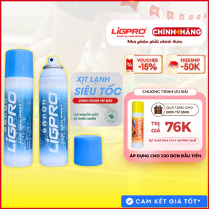 Xịt lạnh giảm đau siêu tốc LIGPRO thảo dược 200ml Sơ cứu thể thao chấn thương