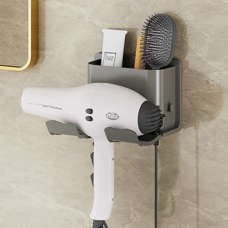 Giá đỡ máy sấy tóc treo tường cho phòng tắm Không đục lỗ Máy sấy thổi Giá đỡ phòng ngủ Kệ lưu trữ tại nhà Máy sấy tóc Móc treo