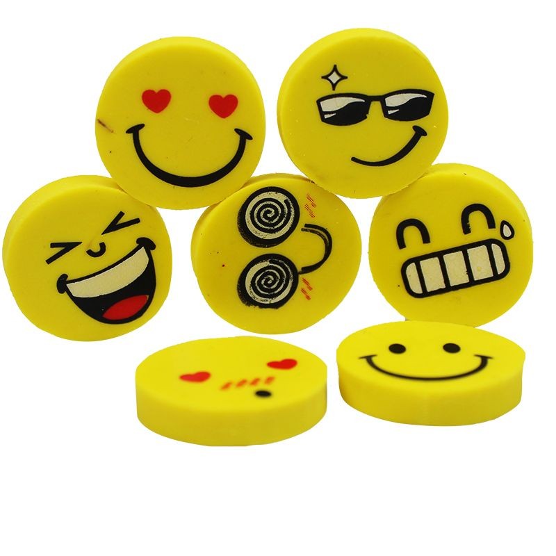 "Gôm tẩy chì hình emoji - Túi 4 viên tiện lợi và dễ thương"