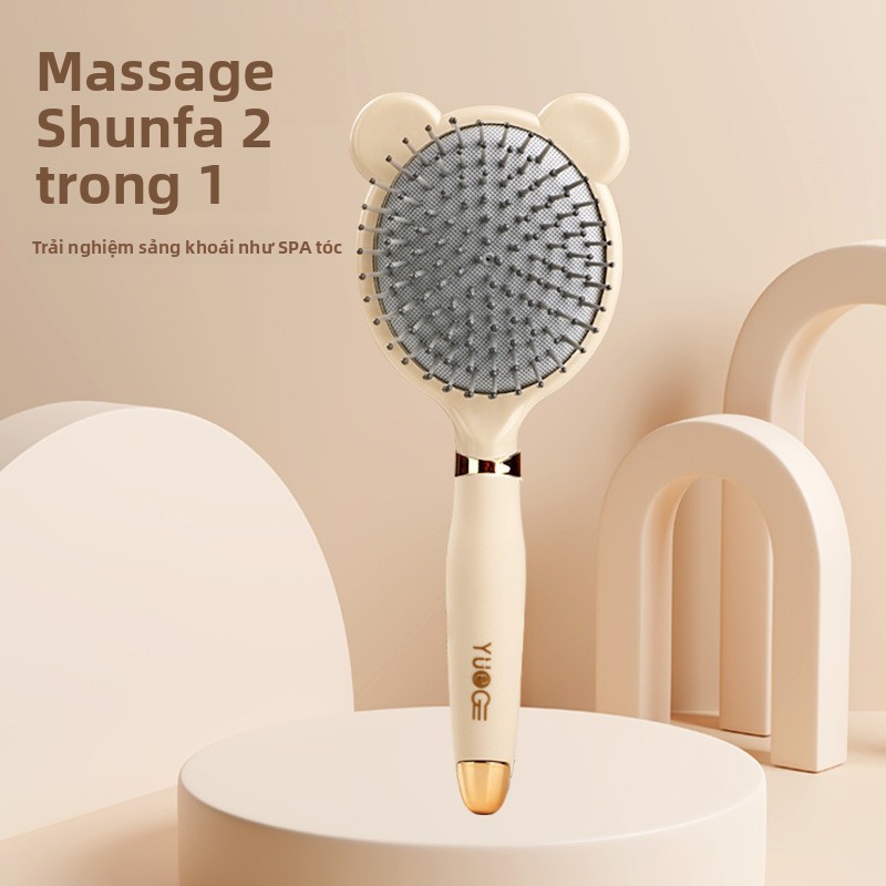 Lược Massage Đệm Không Khí- Lược Massage Da Đầu Chống Nhọn, Thích Hợp Cho Nữ Tóc Dài / Tóc Xoăn (Thiết Kế Dễ Thương) & - * &