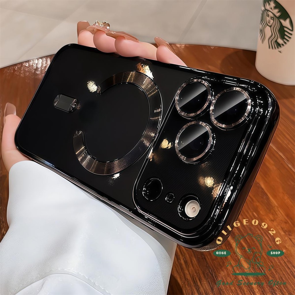 【 Ốp lưng iPhone17 】 Vỏ điện thoại mạ từ tính iphone17 Pro Max 16 15 14 13 12 cho vỏ iPhone Vỏ mềm silicon TPU chống sốc