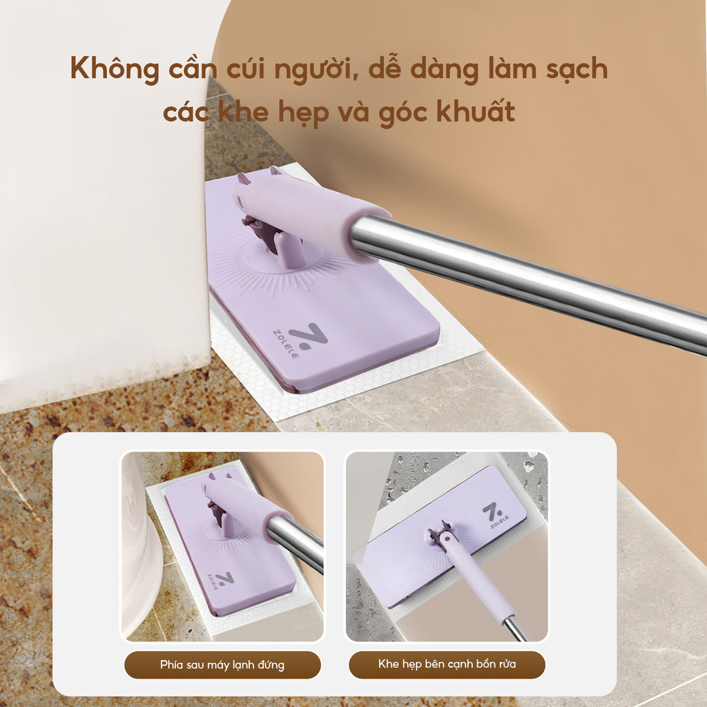 Cây lau kẹp khăn đa năng, cây lau nhà lười dài bàn lau 25cm dùng 1 lần lau bụi mịn DM03 Zolele | BigBuy360 - bigbuy360.vn