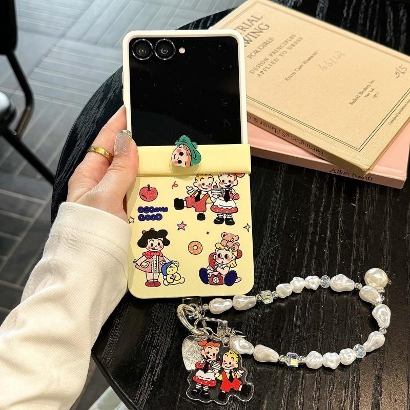 Thích Hợp Cho Samsung Galaxy ZFlip7 5G Phim Hoạt Hình Dễ Thương Harada Osamu Ốp Điện Thoại ZFlip5 Zflip6 Dây Gấp Vỏ Cho Zflip 7 5 6 4 N3Flip MixFlip 2 Màu Chặn Bảo Vệ