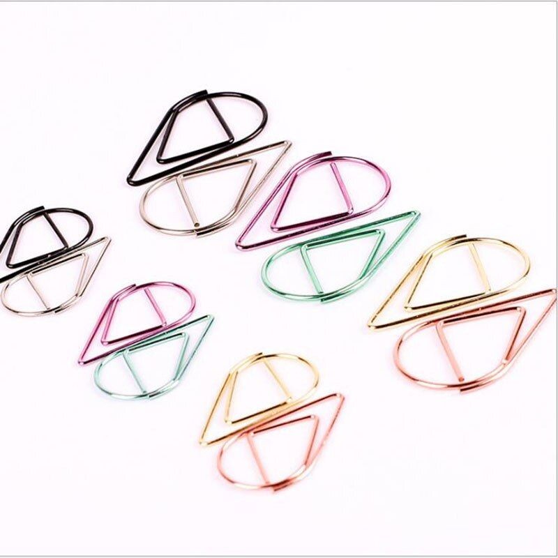 Set 5 cái Phụ Kiện Đánh Dấu Trang Sách Bằng Kim Loại Hình Giọt Nước