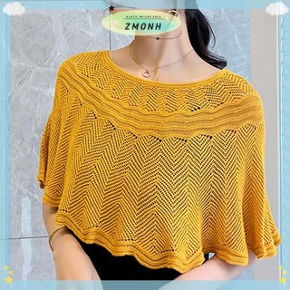 ZMONH Nữ Dệt Kim Rỗng Khăn Choàng Khăn Choàng Mùa Hè Thu Đông Nữ Thanh Lịch Chống Nắng Áo Choàng Smock