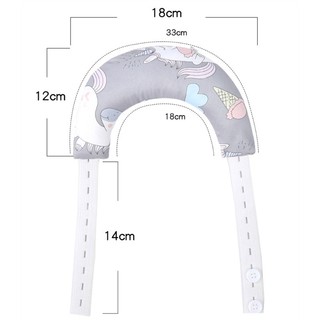 Innlike1 Họa Tiết Hoạt Hình Ngủ Mầm Non Gối Cotton Cho Bé Có Cổ Tiện Dụng Hỗ Trợ Thoáng Khí Cho Trẻ Sơ Sinh