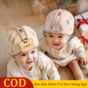 Nón Bảo Hiểm Trẻ Em Chống Ngã Điều Chỉnh Vòng Đầu, Bảo Vệ 360°, Siêu Nhẹ Thoáng Khí, nón cho bé tập bò, tập đi, vận động