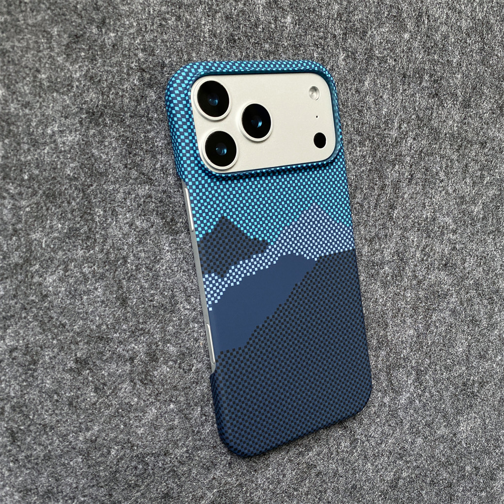 Ốp điện thoại PC cứng họa tiết sợi Carbon Kevlar sang trọng cho IPhone 17 Air16 15 14 13 12 11 Pro Max