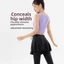 Váy ngắn tập Yoga CQCJ, Váy tập thể dục quấn khô nhanh chống rò rỉ, Rèm tập thể dục thông thường bằng lụa băng một mảnh dành cho nữ