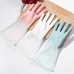 Màu Gradient Găng Tay Cao Su Chống Thấm Nước Nữ Mỏng Phong Cách Giặt Đồ Nhà Găng Tay Vệ Sinh Nhà Bếp Bền Găng Tay Rửa Chén ZJ8M
