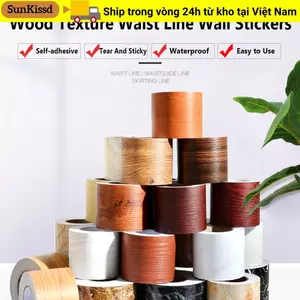 SUNKISSD Gỗ Phòng Khách Đường ốp Chân Đế Tự Dính Chống Thấm Nước