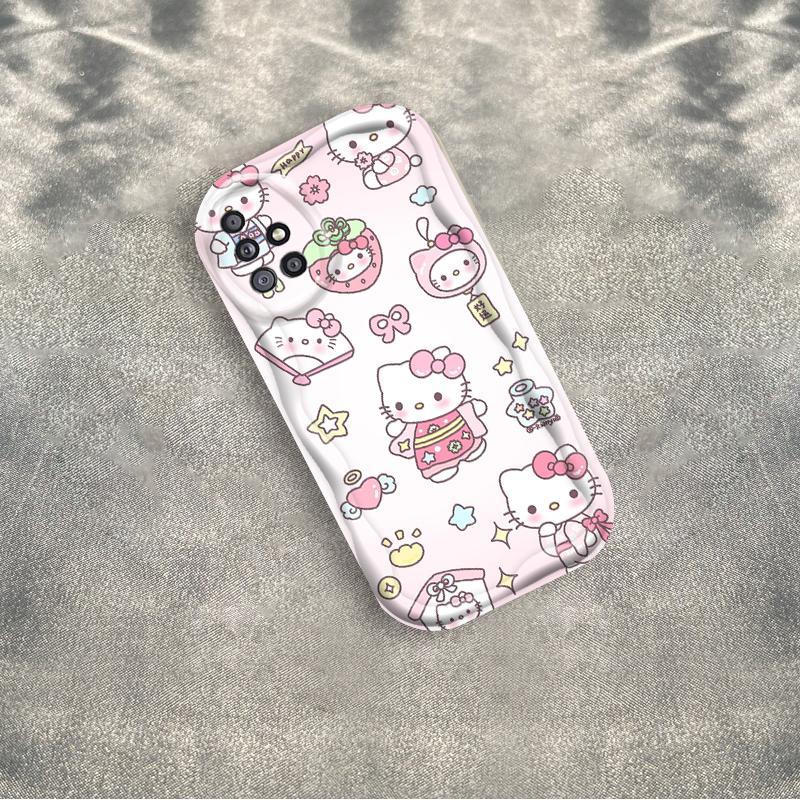 Ốp Silicon Hoạt Hình Cho Samsung A71 A51 A715F A515F A31 4G 3D Bé Gái Mềm Ốp lưng TPU Kitty Girl Sinh Viên Chống Sốc