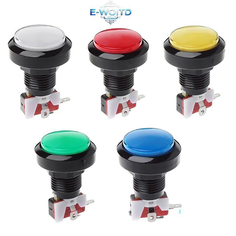 E-WOITD 1 Nút Nhấn 45 Mm Nút Arcade Led Micro Switch 12V Bộ Công Tắc Nút Nguồn Xanh / Vàng / Đỏ / Trắng / Xanh E-WOITD