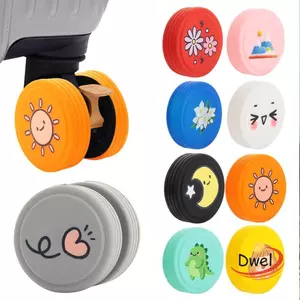 Vỏ bảo vệ bánh xe hành lý DWEL, Vali chống trượt bằng silicon Vòng bảo vệ bánh xe, Giảm mài mòn bánh xe Hấp thụ sốc Giảm tiếng ồn Hành lý Bánh xe Phụ kiện hành lý