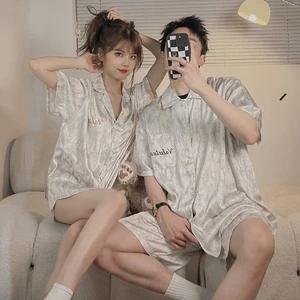 Đồ Ngủ Cặp Đôi Bộ Đồ Mặc Nhà Có Thể Mặc Ngoài Kiểu Dáng Cao Cấp Mẫu Mới Cho Nam Cỡ Lớn Tay Ngắn Mùa Hè 2026