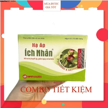 COMBO 4 HỘP Tpbvsk - hạ Áp ích Nhân - hộp 40 viên- hỗ trợ hạ huyết áp,giảm nguy cơ tai biến