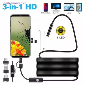 Camera nội soi Android 5.5MM 3 IN1 Micro USB Type C Borescope Camera Mini Đèn LED chống nước Kiểm tra ô tô cho HUAWEI XIAOMI PC MỚI