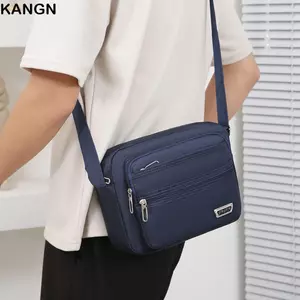Túi đeo vai KANGN, 4 dây kéo / 6 dây kéo Túi đeo chéo nam Nylon, Thường ngày màu đen nâu xanh xanh lá cây Vải hình chữ nhật lớn Satchel du lịch