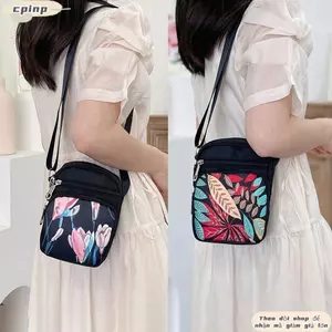 Túi vuông nhỏ CPINCP, Túi đeo vai Mini nhiều lớp, Túi đeo chéo in Nylon thông thường đi xe đạp