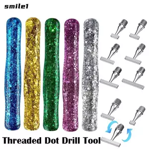 SMILE Sáng Bóng Bút Tranh Kim Cương, Đầu Bút Thay Thế Đầu Bút Mũi Khoan Bút, Thực Tế Thêu Thủ Công DIY In Hình Kim Cương Dụng Cụ Vẽ Móng Tay Nghệ Thuật