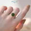 E-WOITD Nhẫn Phong Cách Cô Gái Tinh Tế Thời Trang Hoa Hồng Hoa Hồng Nhẫn Ngón Tay Xanh Cho Nữ Cô Gái Trang Sức Cưới Quà Tặng E-WOITD