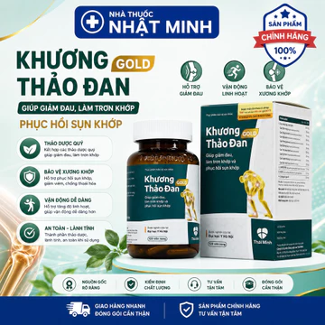 Viên uống Khương Thảo Đan Gold Thái Minh -Bổ sung canxi, hỗ trợ cải thiện xương khớp - Lọ 30 Viên - 120 Viên