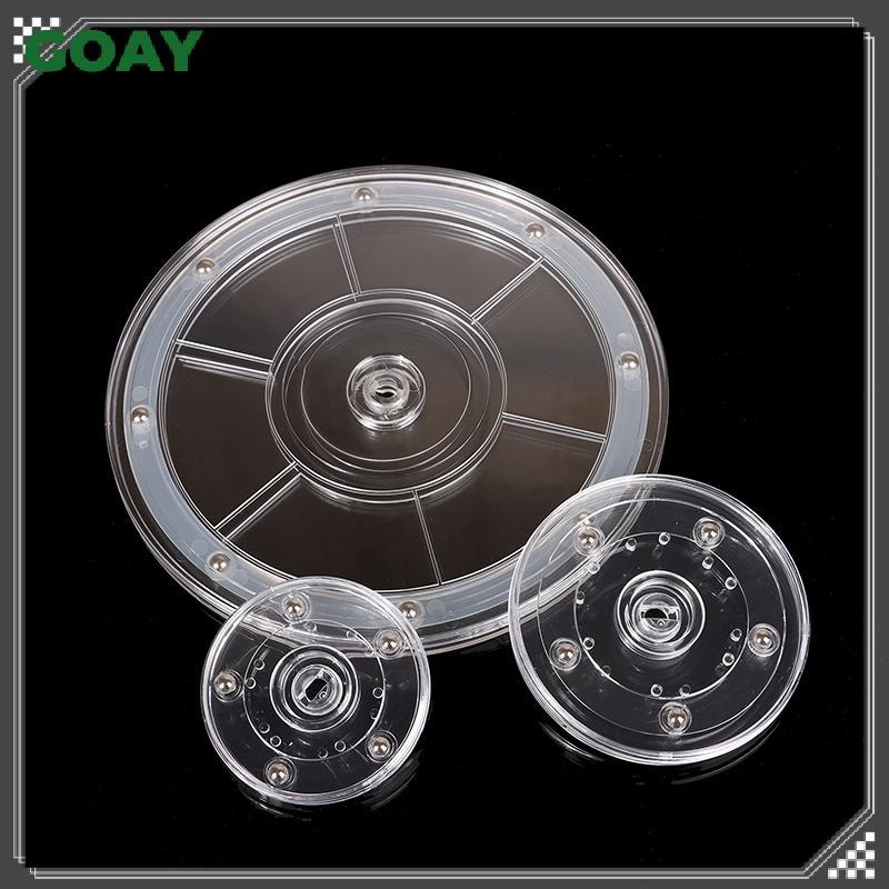 Bàn xoay trang trí 360° tròn trong suốt GOAY, đế trưng bày trang sức, phần cứng nội thất VN