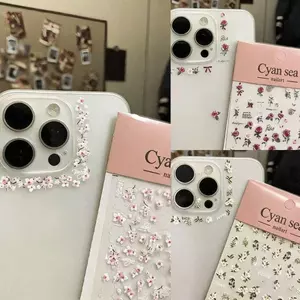 Sakura Làm Móng Tay Miếng Dán Tinh Tế Hoa Nhài Tươi Hoa Hồng Dễ Thương Điện Thoại Di Động Ống Kính Trang Trí Bộ diy Sticker 26.6.12