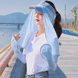 Mặt nạ chống nắng mùa hè Mũ nữ Áo choàng chống tia cực tím Cưỡi lái xe Bảo vệ cổ thoáng khí Che mặt chống @ -26061502