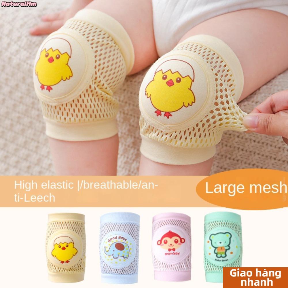 [Vận chuyển nhanh] Miếng đệm đầu gối hoạt hình tự nhiên cho bé, Tấm bảo vệ bò tròn bằng vải Polyester cho trẻ mới biết đi, Miếng đệm đầu gối co giãn cho trẻ sơ sinh