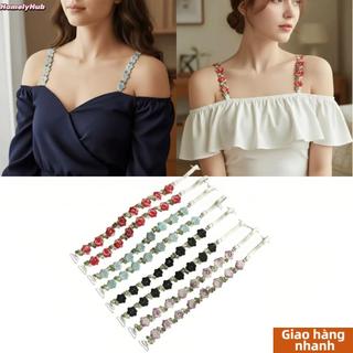 HOMELYHUB Dây đeo đồ lót hoa hồng, Dây đeo áo ngực chống trượt đàn hồi, Lãng mạn vô hình liền mạch với viền ren Dây đeo vai ren có thể điều chỉnh Váy dự tiệc cưới