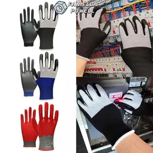 Găng tay cách nhiệt màn hình cảm ứng FANIELLAPOWELL, Găng tay cách điện Nitrile Ultrathin Electrician, Dụng cụ chống trầy xước công nghiệp Găng tay an toàn làm việc chống dầu Điện
