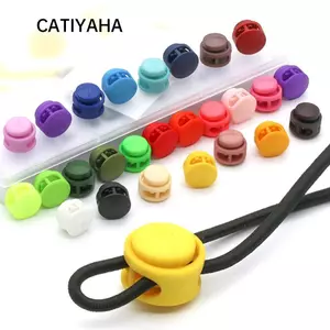 CATIYAHA 10 Cái Kẹp Dây, Paracord Dây Ba Lô Dây Giày Lò Xo Khóa Nút Chặn, Phụ Kiện Túi DIY Dây Giày Nhựa Bật Tắt Khóa
