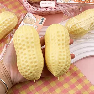 ITRUMPET Đồ chơi Squishy đậu phộng mô phỏng, Đồ chơi bóp mềm mại giảm căng thẳng, Đồ chơi giải nén phục hồi chậm sáng tạo cho trẻ em Người lớn