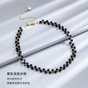 Hàng Ngày Ánh Sáng Đẹp Sang Trọng Cao Cấp Đen Giả Pha Lê Vòng Cổ Nữ Thiết Kế Niche Vòng Cổ Sang Trọng Xương Đòn Dây Xích N5082026-6-11