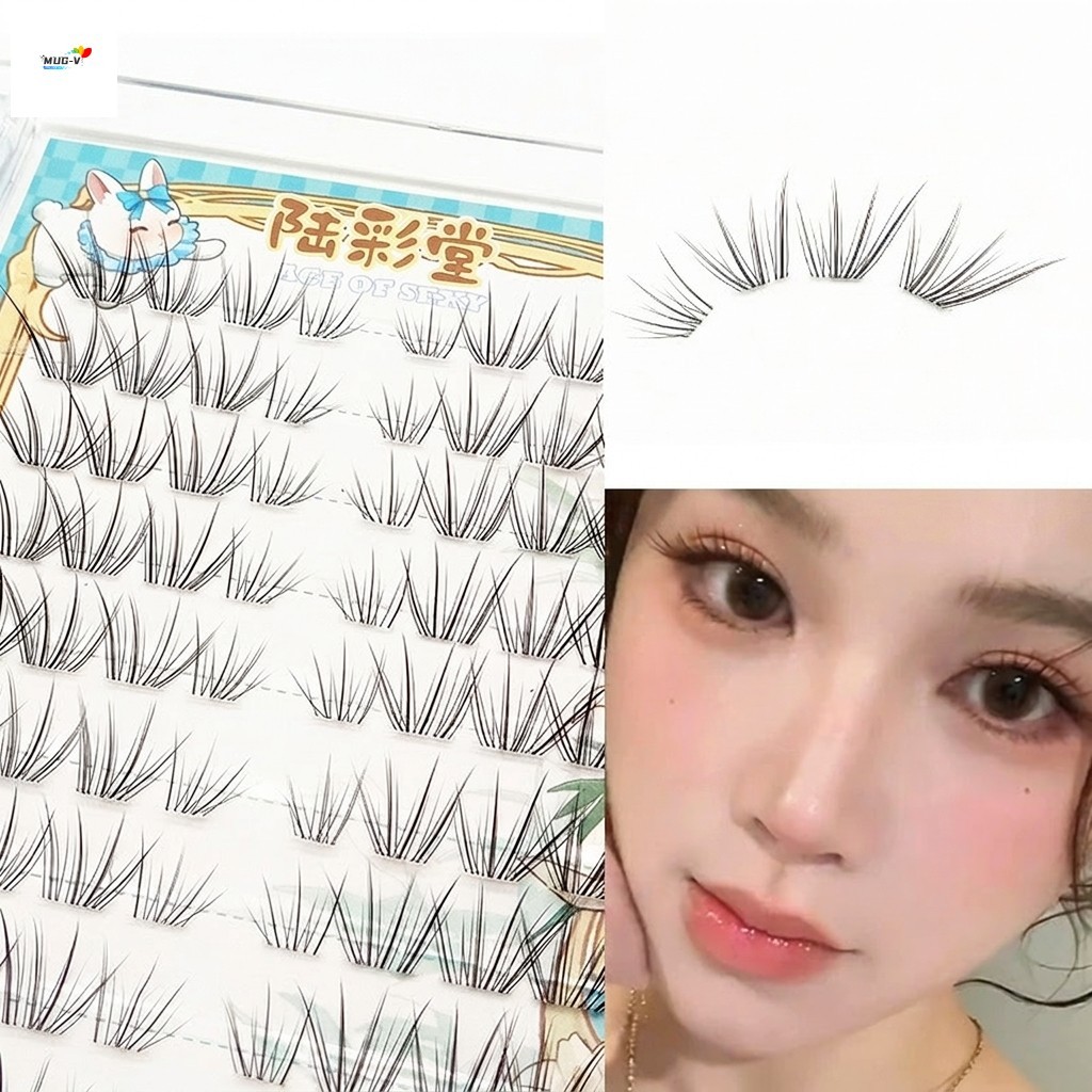 Lông mi giả kiểu cáo màu nâu chuyển màu nâu Lông mi nhìn tự nhiên để trang điểm mắt