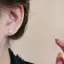 Bạc Thật Ruyi Nút Xoắn Bông Tai Nữ Ánh Sáng Mặt Trái Tim Phong Cách Hàn Quốc Bông Tai Mini Tinh Tế Bông Tai Độc Đáo 6.16