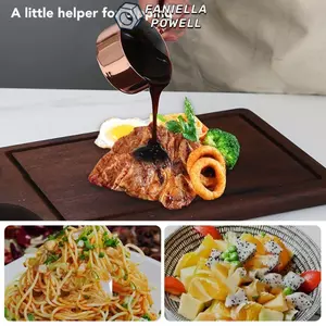 FANIELLAPOWELL Cốc đựng nước sốt có tay cầm, Hộp đựng nước sốt nhúng tường bên trong tròn dày, Tay cầm nhẹ Thép không gỉ nhiều kích cỡ Tàu trang điểm Cafe