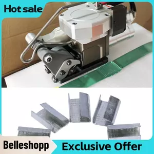 belleshopp Pissente Con dấu đóng đai mở 1kg 1608 Bao bì kim loại Kẹp dải gắn trên dây đeo Thép mạ kẽm cho nhựa PET 16mm