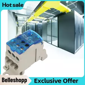 Belleshopp Hộp phân phối khối thiết bị đầu cuối đường sắt Din Đầu nối dây điện Universal Power Junction