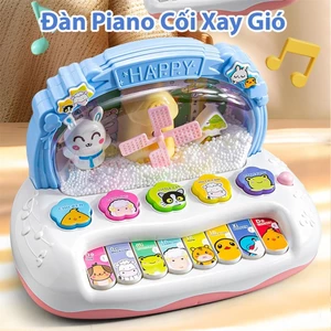 Đàn Điện Tử Piano Cối Xay Gió Có Đèn Và 13 Bản Nhạc Vui Nhộn Mô Phỏng Âm Thanh Động Vật, Đồ Chơi Dành Cho Bé