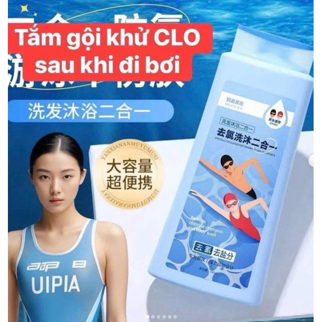DẦU TẮM GỘI KHỬ CLO AOGALIANI CHAI  500ML